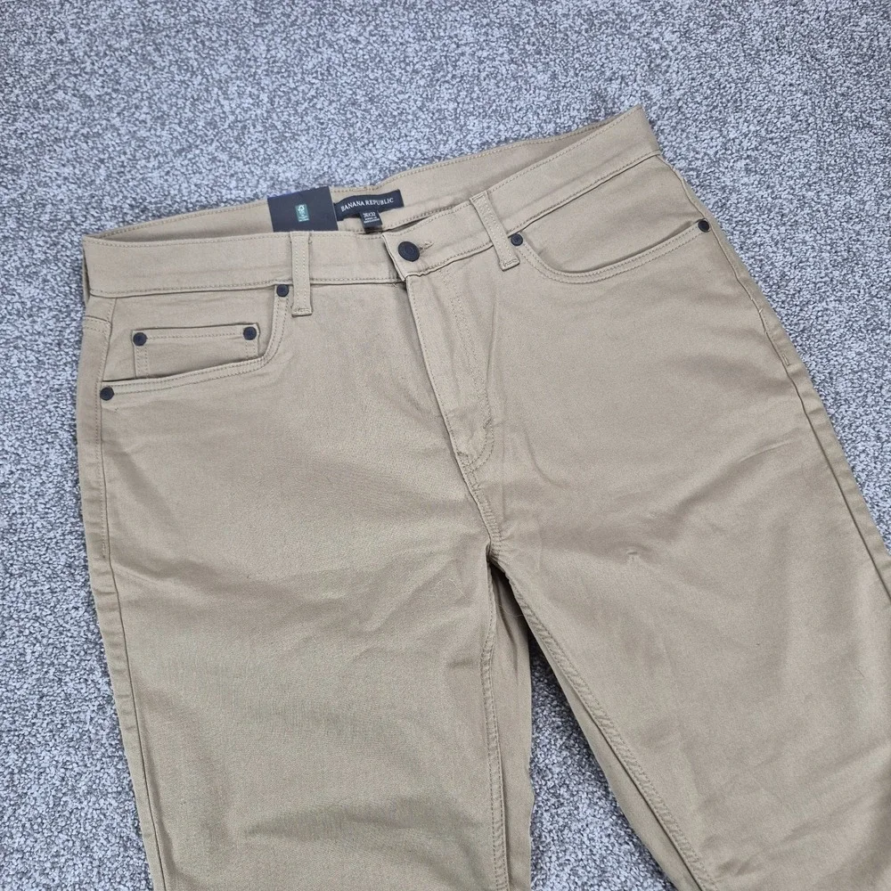 NWT Banana Republic 5‎ Pocket Pant Men's 36 x 32 Tan Cotton Stretch
